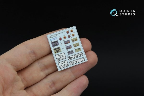 Quinta Studio QDS-35151 Kubelwagen Type 82 3D-Printed &amp; coloured Interior on decal paper (Meng VS-016) (Small version) 1/35