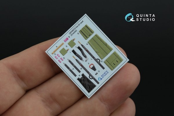 Quinta Studio QD48470 Ka-52 3D-Printed coloured Interior on decal paper (Zvezda) 1/48