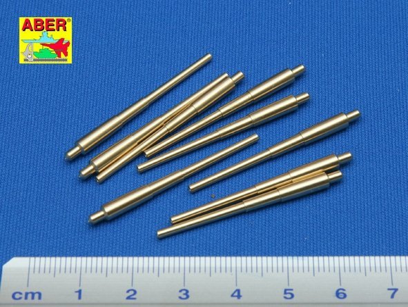 Aber 350L-05 Set of 9pcs 406mm long barrels for US ships for turrets without antiblast covers: North Carolina, Washington (1:350)