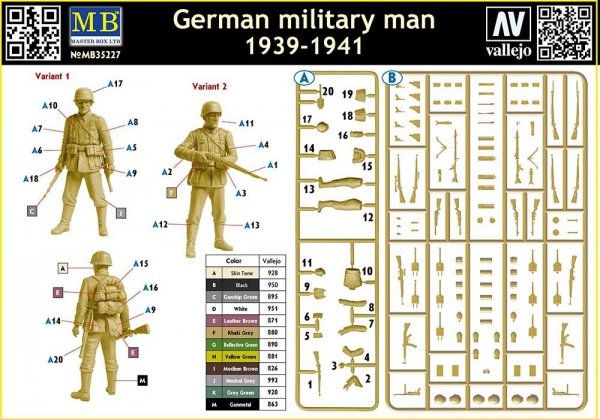 Master Box 35227 German military man, 1939-1941 1/35