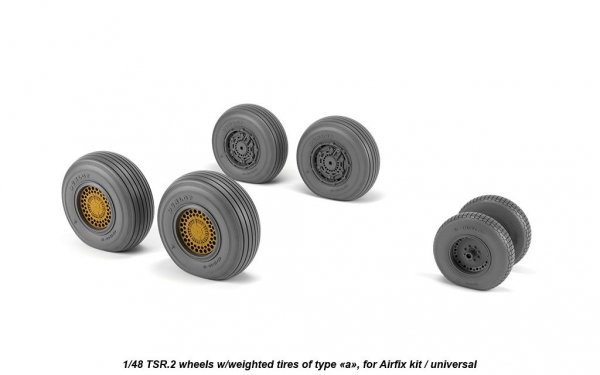 Armory Models AW48412 BAC TSR.2 wheels w/ weighted tires, type “a” (DL) 1/48