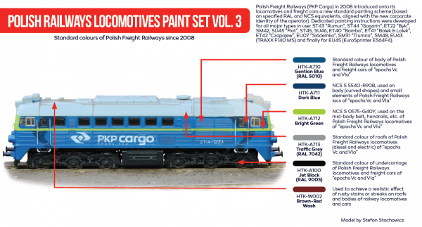 Hataka HTK-AS57 Polish Railways locomotives paint set vol. 3
