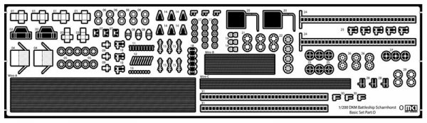 MK1 Design MD-20024 DKM Battleship SCHARNHORST DX PACK for Trumpeter 1/200