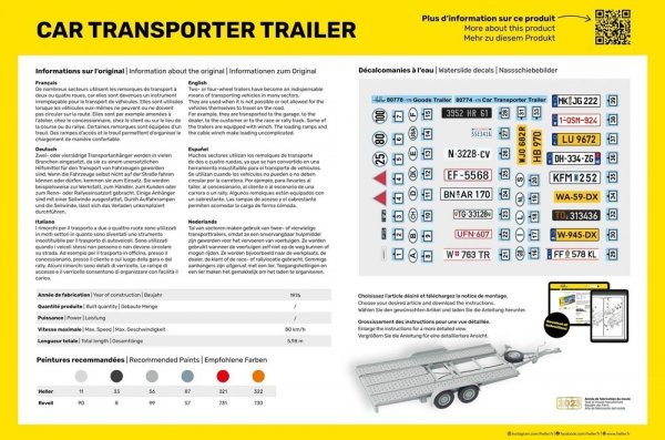 Heller 56774 Car Transport Trailer - Starter Kit 1/24