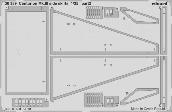Eduard 36389 Centurion Mk. III side skirts TAMIYA 1/35