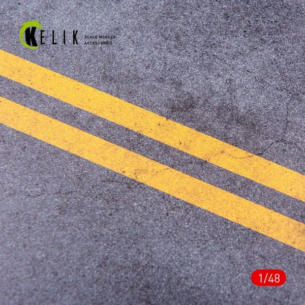 KELIK KS48008 ASPHALT ROAD FOR DRONES OR ANY - ACRYLIC 3 MM (240 X 240 MM) 1/48