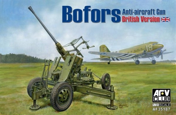AFV Club 35187 Bofors 40mm Mk III Anti Aircraft Gun (British Version) (1:35)