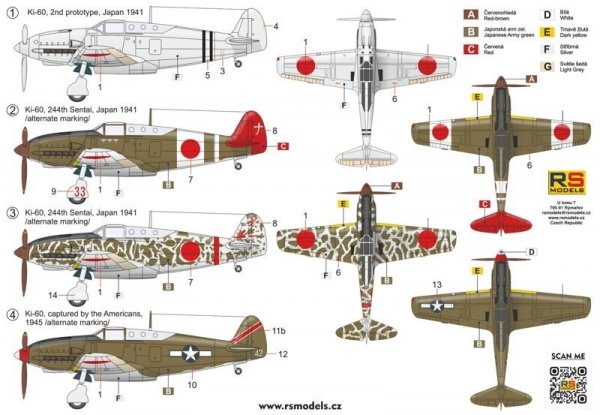 RS Models 92282 Ki-60 1/72