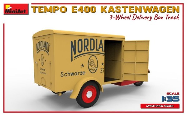 MiniArt 38047 TEMPO E400 KASTENWAGEN 3-WHEEL DELIVERY BOX TRACK 1/35