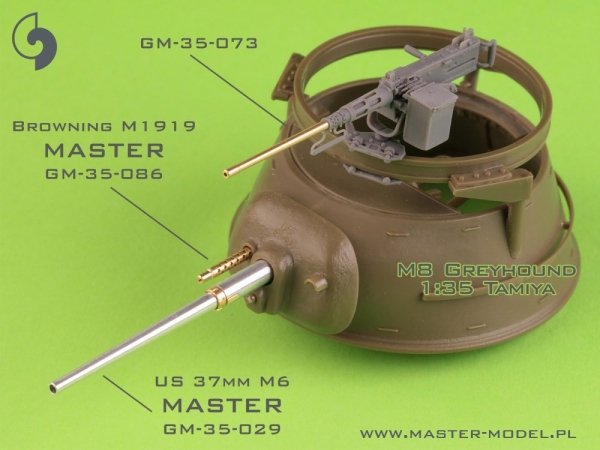 Master GM-35-073 Browning M2HB .50 cal (12,7mm) - do montażu na pierścieniu M49 (karetka D40721 / kołyska D40733 / skrzynka D40731 lub D90078) 1/35