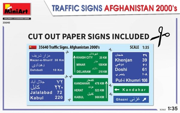 MiniArt 35640 TRAFFIC SIGNS AFGHANISTAN 2000’s 1/35