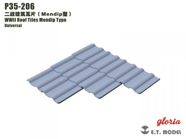 E.T. Model P35-206 WWII Roof Tiles Mendip Type 1/35 ( dachówki )