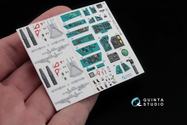 Quinta Studio QD48027 MiG-31B 3D-Printed &amp; coloured Interior on decal paper (for AMK kit) 1/48