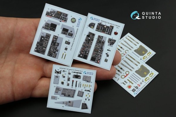 Quinta Studio QD32038 F-4E early/F-4EJ 3D-Printed &amp; coloured Interior on decal paper (for Tamiya kit) 1/32