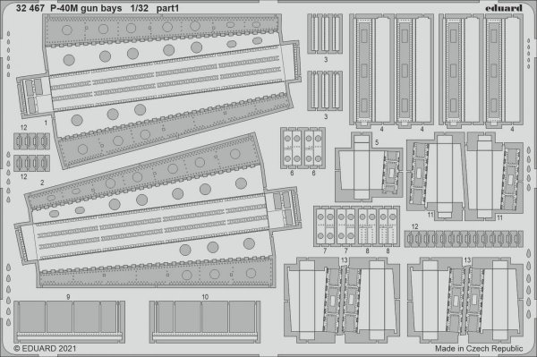 Eduard 32467 P-40M gun bays TRUMPETER 1/32 