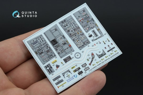 Quinta Studio QDS+32230 Tornado IDS Italian 3D-Printed &amp; coloured Interior on decal paper (Italeri) (Small version) (with 3D-printed resin parts) 1/32