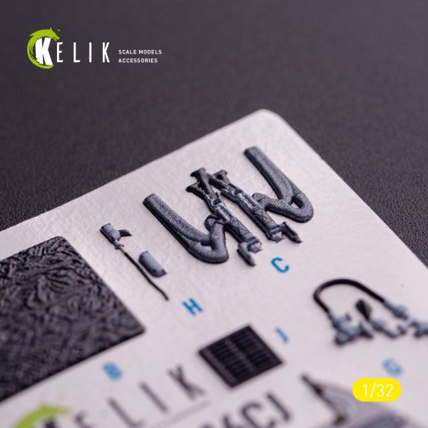 Kelik K32036 F-16CJ - interior 3D decals for Tamiya kit 1/32