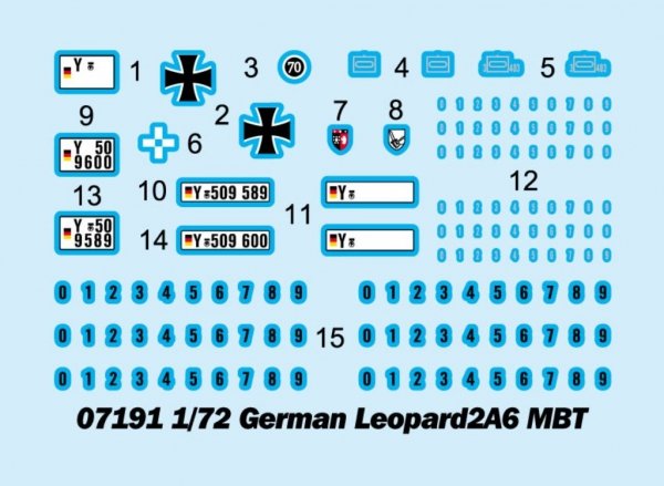 Trumpeter 07191 German Leopard 2A6 main battle tank 1/72