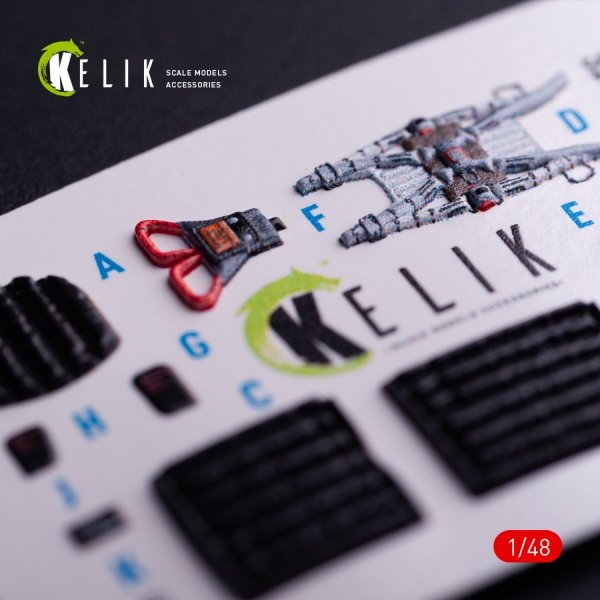 Kelik K48136 Mig-29C (9-13) Fulcrum interior 3D decals for GWH (1/48)