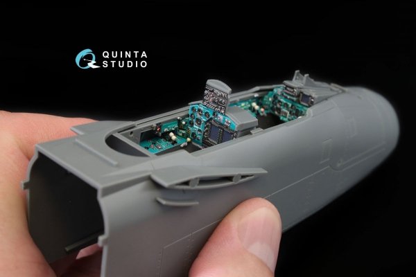 Quinta Studio QD48028 MiG-31BM 3D-Printed &amp; coloured Interior on decal paper (for AMK kit) 1/48