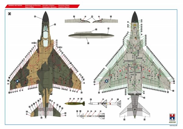 Hobby 2000 48038 Vietnam Aces vol.2 ( ACADEMY + CARTOGRAF + MASKI ) 1/48