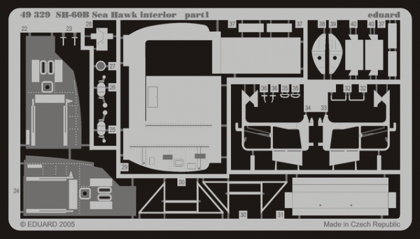 Eduard 49329 SH-60B interior 1/48 Italeri