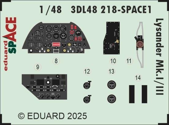 Eduard 3DL48218 Lysander Mk. I/III SPACE AIRFIX 1/48