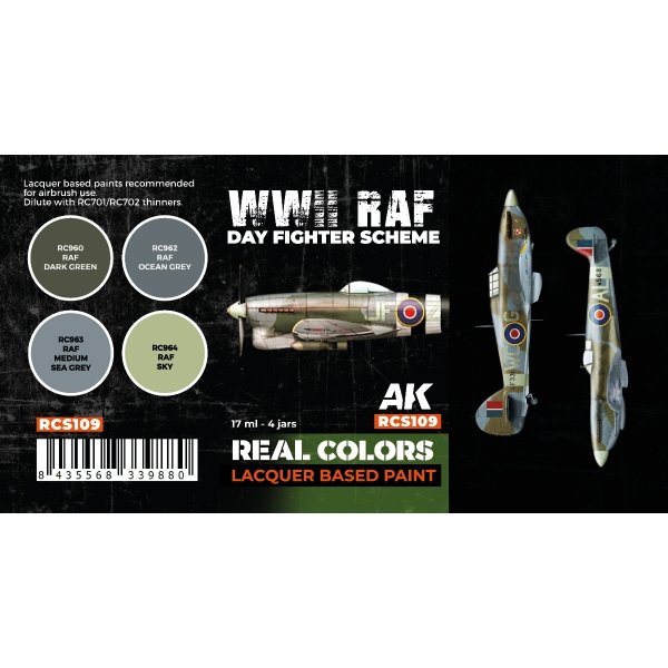 AK Interactive RCS109 WWII RAF Day Fighter Scheme 4x17ml