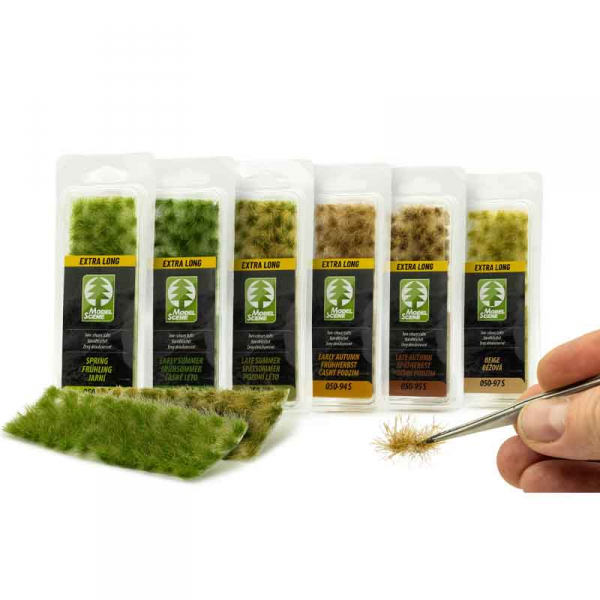 Model Scene 050-97S Two Coloured tufts Beige Extra Long