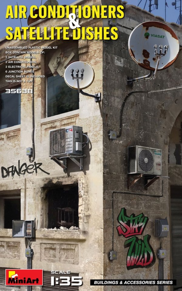 MiniArt 35638 Air Conditioners &amp; Satellite Dishes 1/35