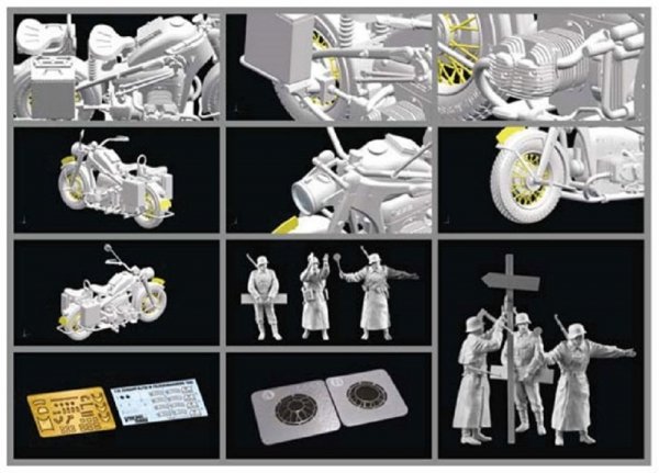 Great Wall Hobby L3524 WWII German Zundapp KS750 /w Feldgendarmerie 1942 1/35