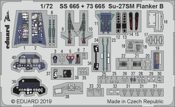 Eduard SS665 Su-27SM Flanker B 1/72 ZVEZDA