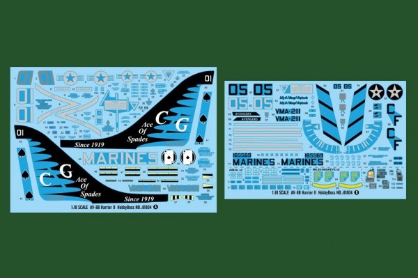 Hobby Boss 81804 AV-8B Harrier II 1/18
