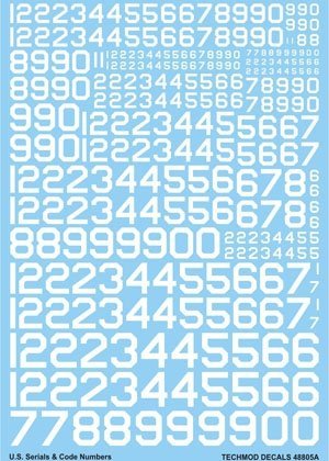 Techmod 48805 - U.S. Serial &amp; Code Numbers (1:48)