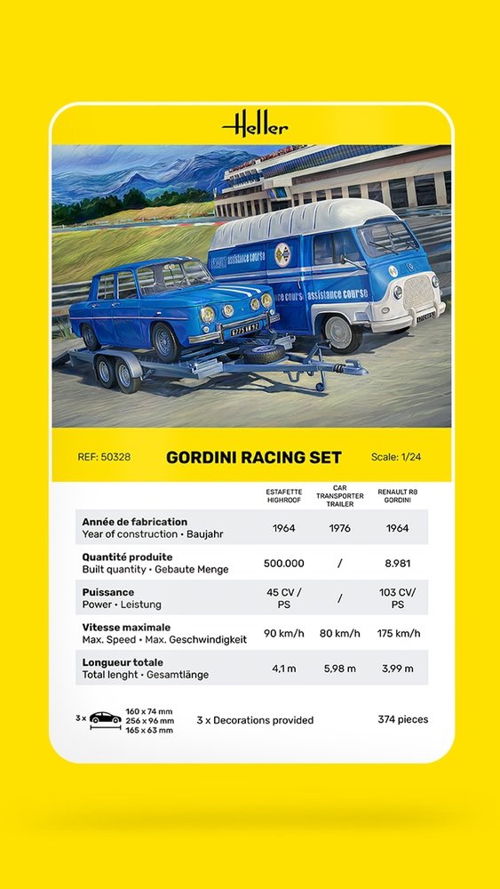 Heller 50328 Gordini Racing Set 1/24