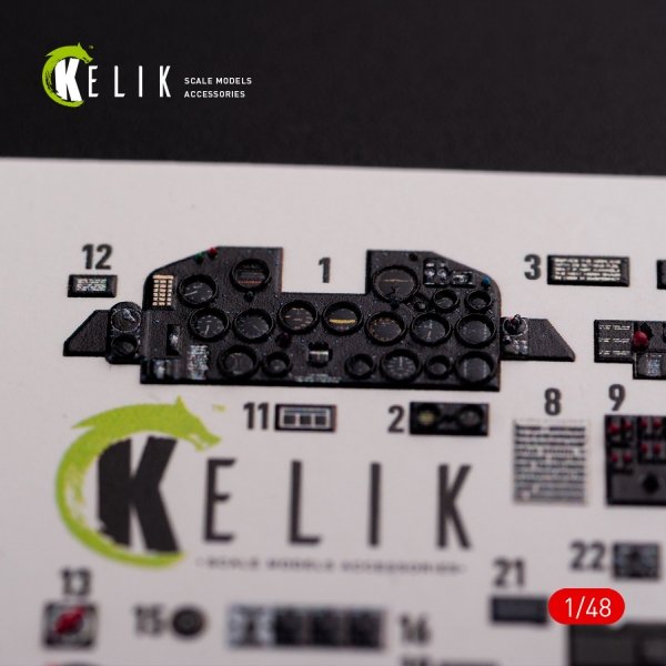 KELIK K48015 P-47D &quot;Razorback&quot; interior 3D decals for Tamiya kit 1/48