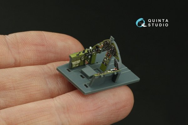 Quinta Studio QD72147 F6F-3 Hellcat 3D-Printed coloured Interior on decal paper (Eduard) 1/72