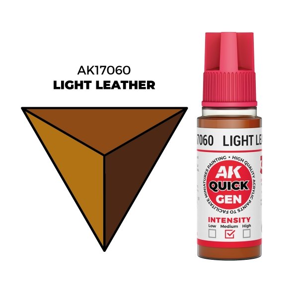 AK Interactive AK17060 LIGHT LEATHER – QUICK GEN COLOR 18ml