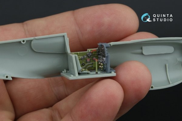 Quinta Studio QD+72054 P-40E Warhawk 3D-Printed &amp; coloured Interior on decal paper (Academy/Modelist) (with 3D-printed resin parts) 1/72