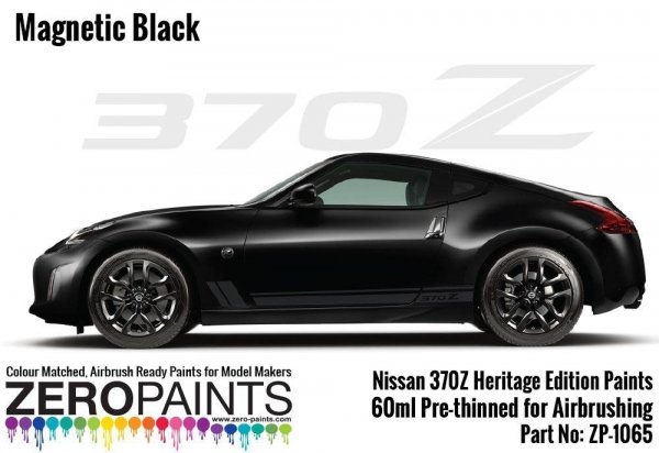Zero Paints ZP-1065MAGNETIC Nissan 370Z Heritage Edition Paints 60ml Magnetic Black