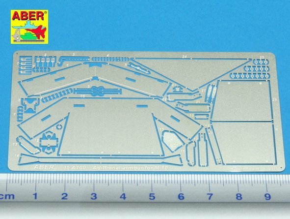 Aber 35A100 Adittional armour for US Tank Destroyer M10 (1:35)