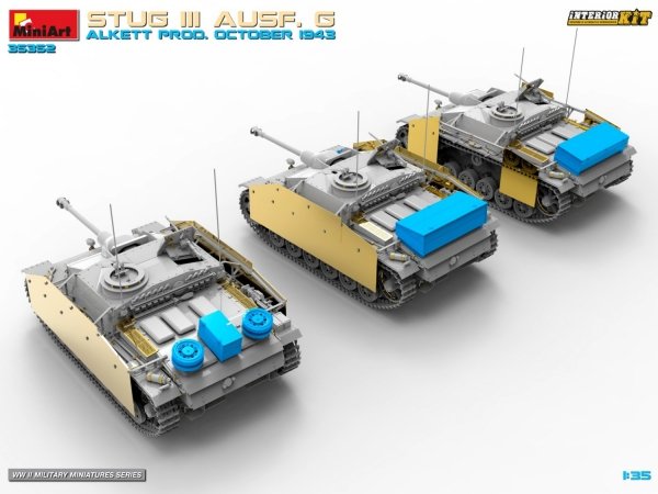 MiniArt 35352 STUG III AUSF. G ALKETT PROD. OCTOBER 1943 INTERIOR KIT 1/35