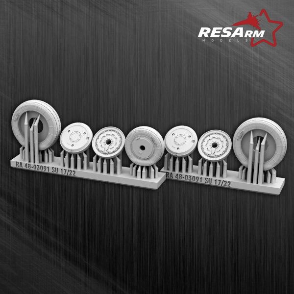 RESArm 48-03091 SU-22 - Wheels under load (3D resin printing) 1/48