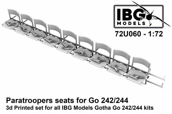 IBG 72U060 Paratroopers seats for Gotha Go-242/244 1/72