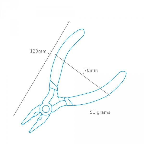 Modelcraft PPL6001 Flat Nose Combination Pliers (125mm)