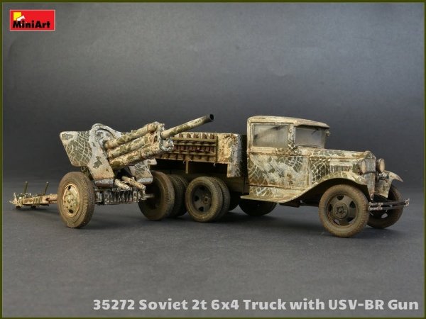 MiniArt 35272 SOVIET 2T 6X4 TRUCK &amp; 76-mm USV-BR GUN 1/35