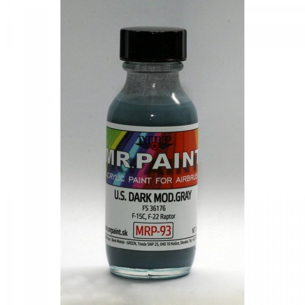 MR. Paint MRP-093 U.S. DARK MOD. GRAY FS36176 F-15C, F-22 Raptor 30ml 
