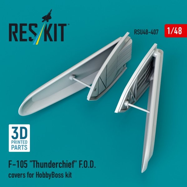 RESKIT RSU48-0407 F-105 "Thunderchief" F.O.D. covers for HobbyBoss kit (3D Printed) (1/48)
