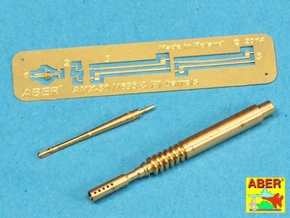 Aber 35L-142 Barrel for 20 mm M693 autocannon and barrel for F1 7,62 machine gun for AMX-30 (1:35)
