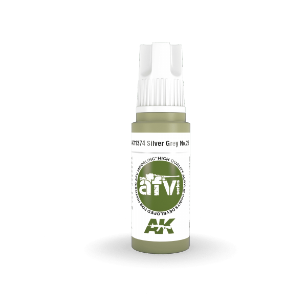 AK Interactive AK11374 Silver Grey No.28 17ml